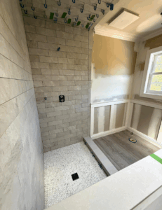Bathroom Shower Tiling & Hardscaping